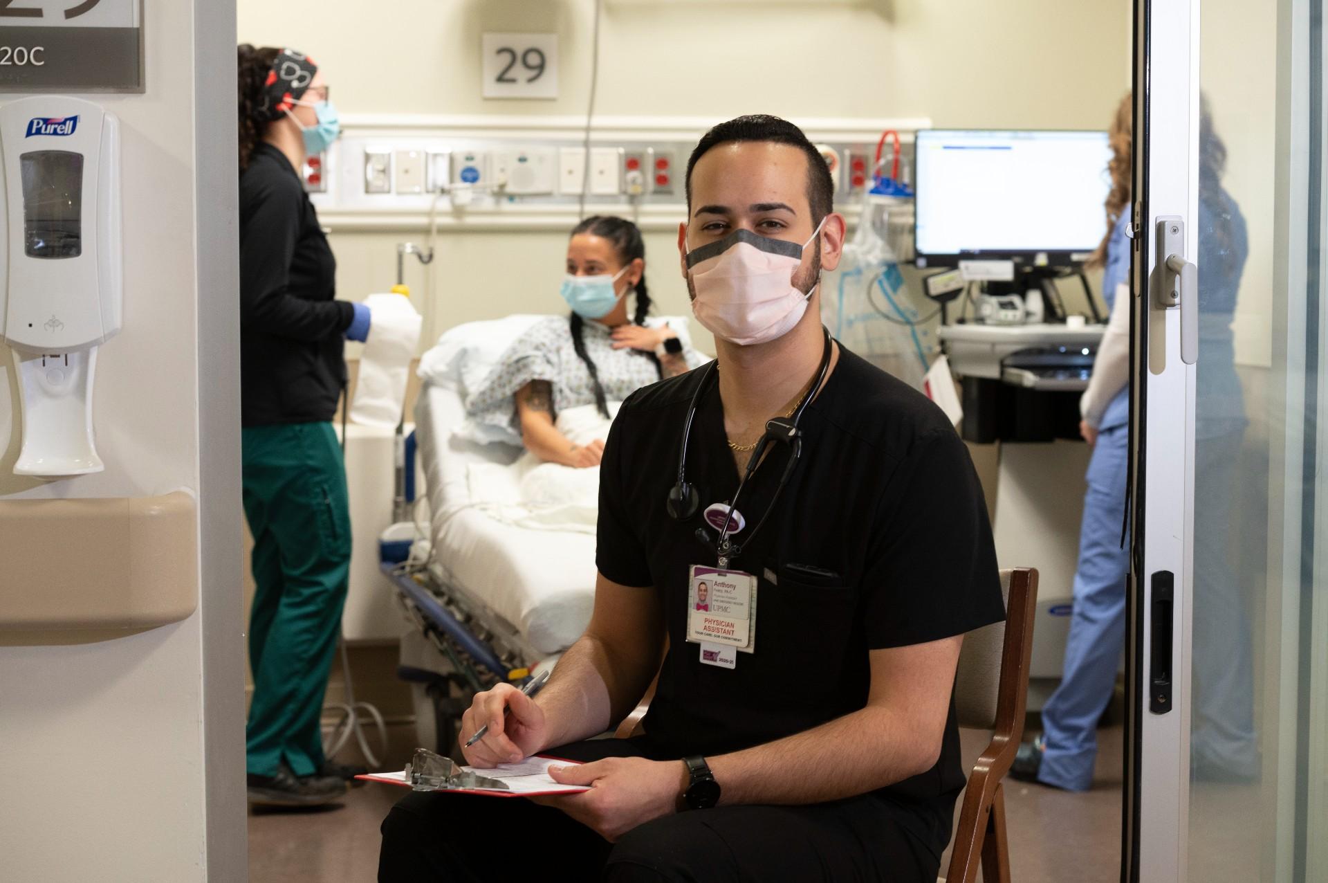 Student in emergency room